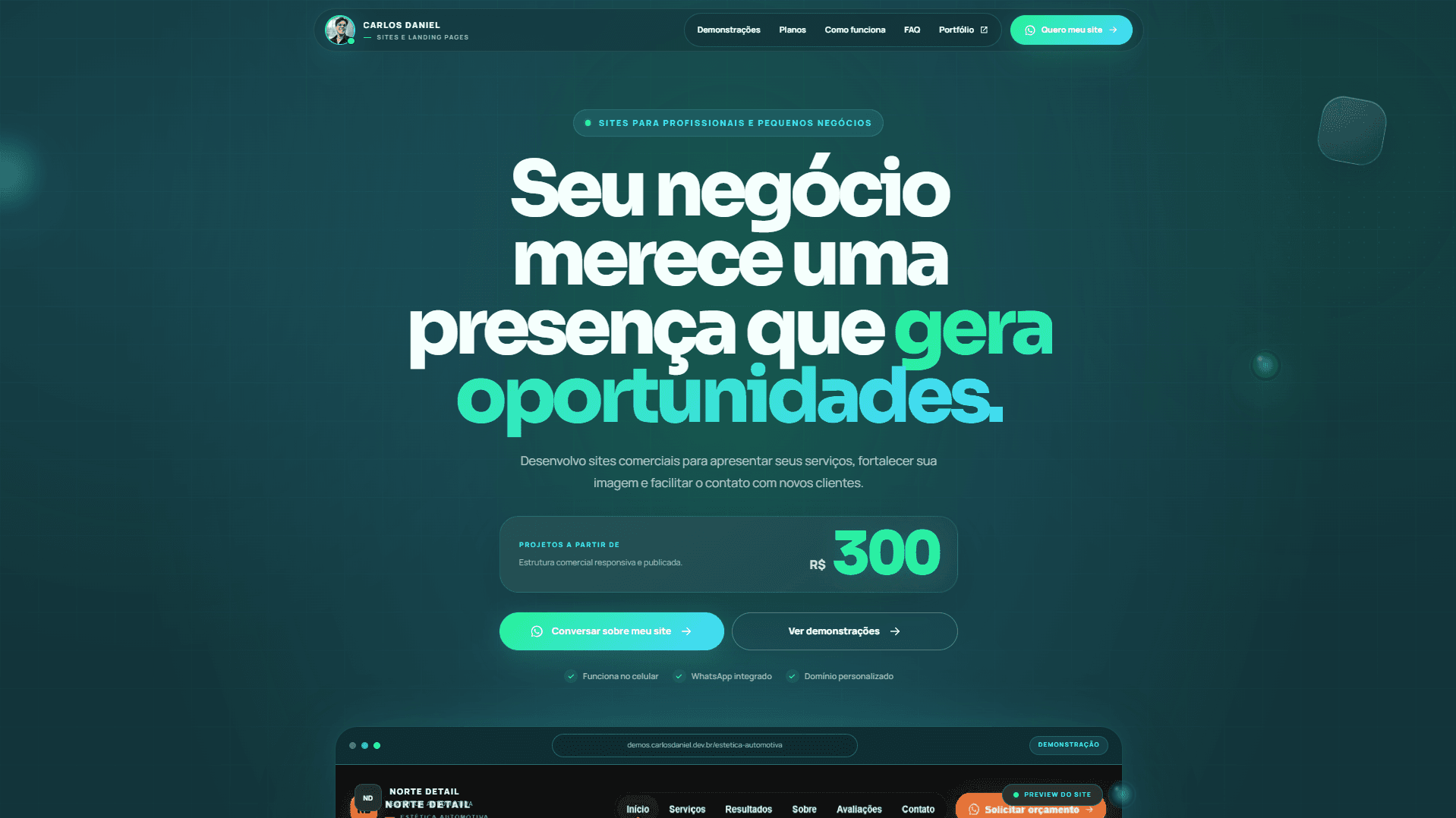Prévia do site demos.carlosdaniel.dev.br
